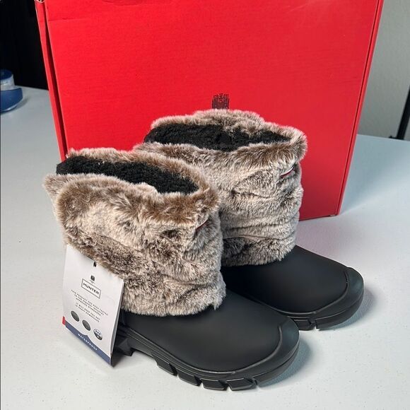 Hunter Kids Intrepid Faux Fur Snow Boot Kids - Picture 1 of 8
